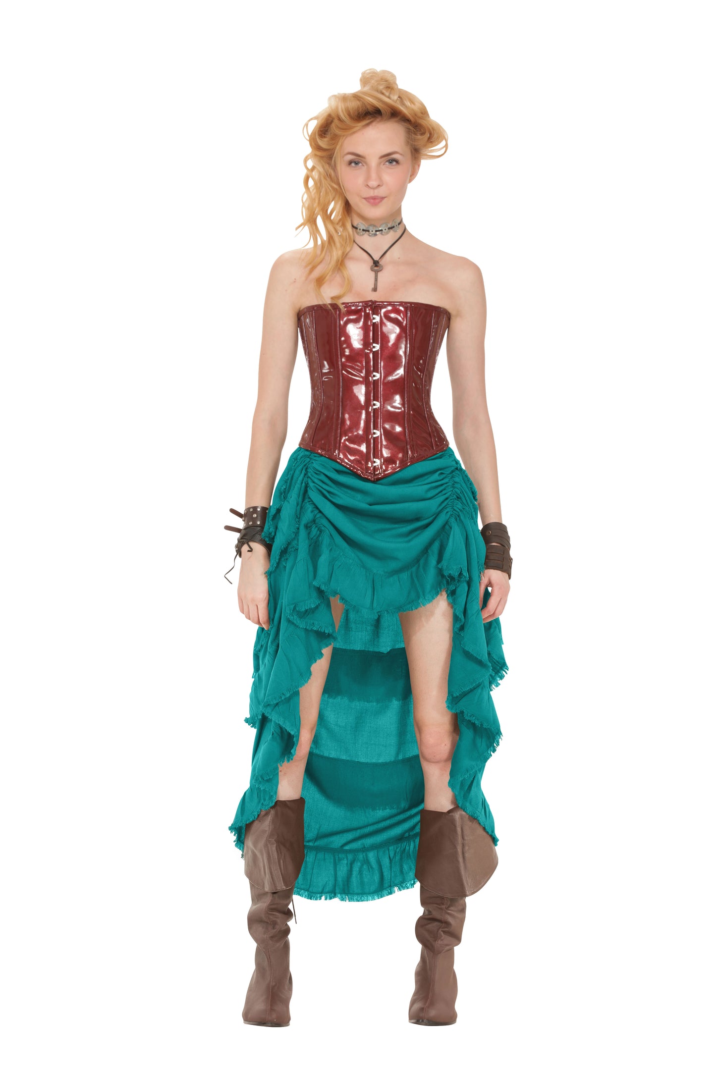 Steampunk Skirt with Shredded Raw Edges