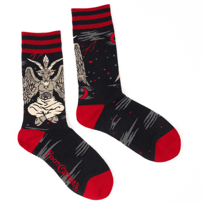 Evil Baphomet Ankle and Crew Sock Pack | 2 Designs