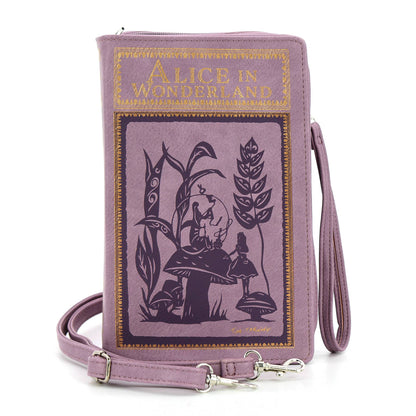 COMECO INC - Vintage Midsize Book Clutch Bag Alice in Wonderland Book