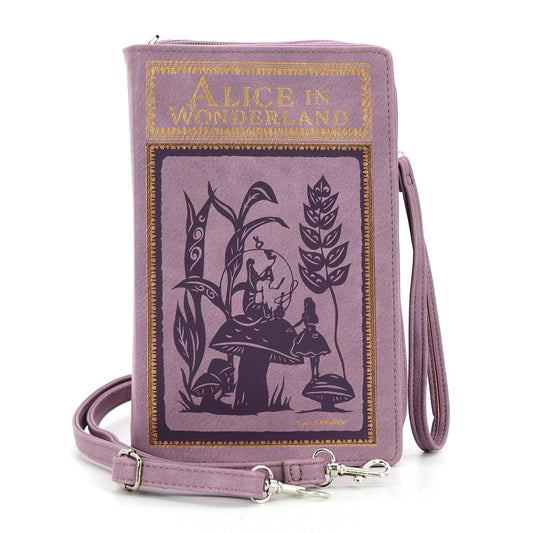 COMECO INC - Vintage Midsize Book Clutch Bag Alice in Wonderland Book