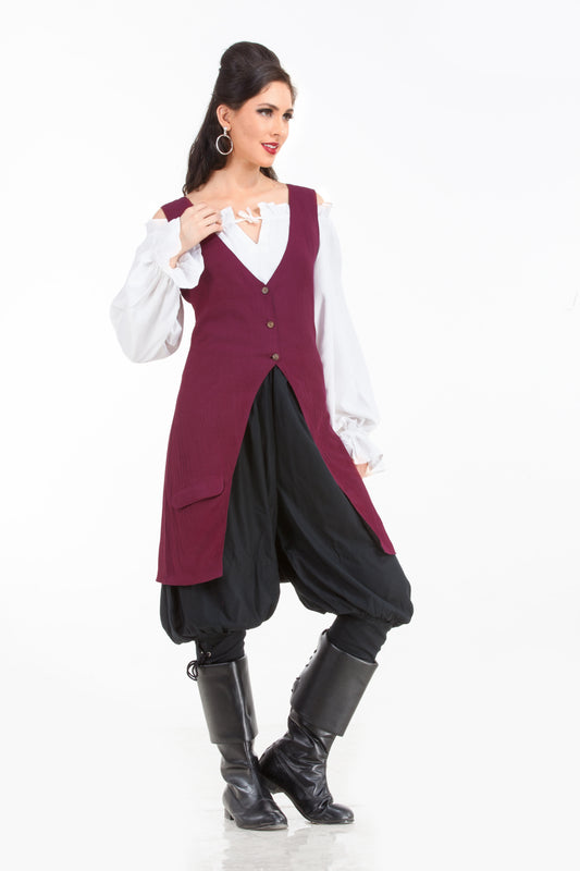 Elizabeth Pirate Linen Vest
