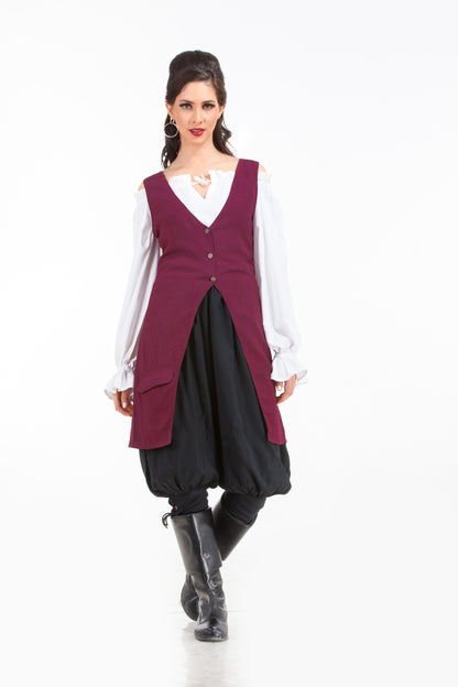 Elizabeth Pirate Linen Vest