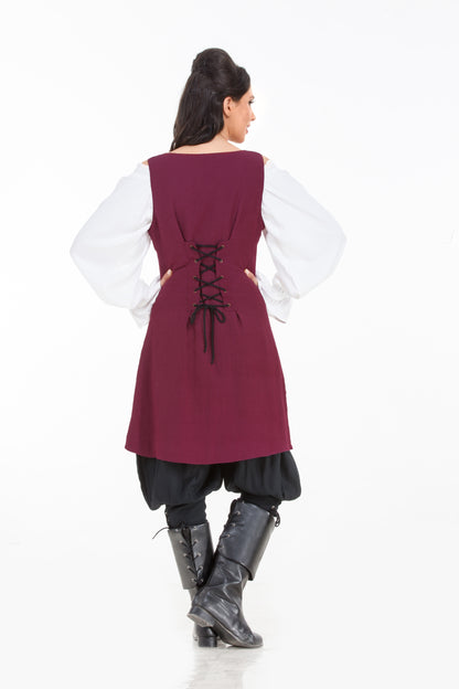Elizabeth Pirate Linen Vest