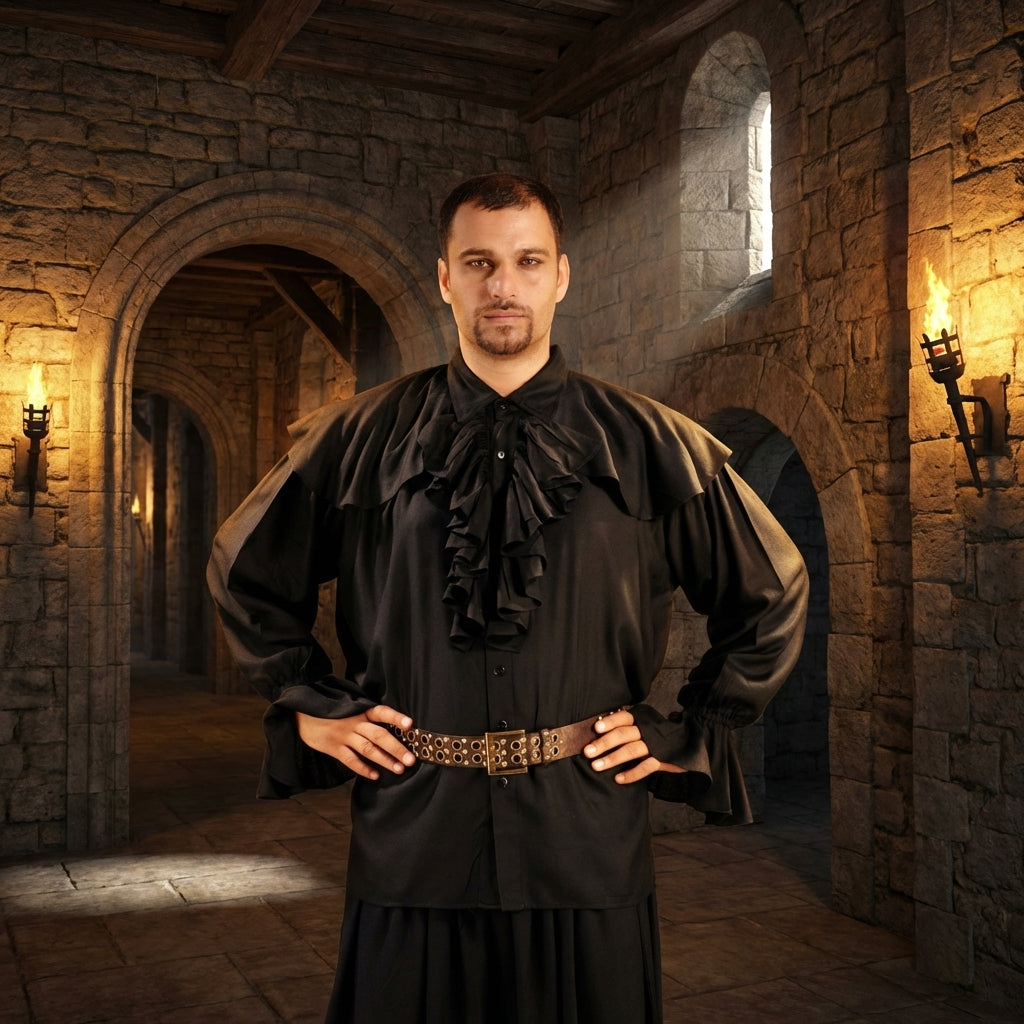Half Cape Medieval Shirt