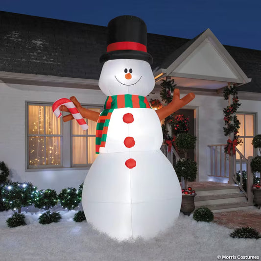 ANIMATED AIRBLOWN SWIVELING SNOWMAN