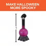 11" Light-Up LED Purple Potion Bottle with Skulls Halloween Decoration