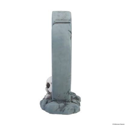 11" Light-Up LED Tombstone with Skull Blow Mold Halloween Decoration