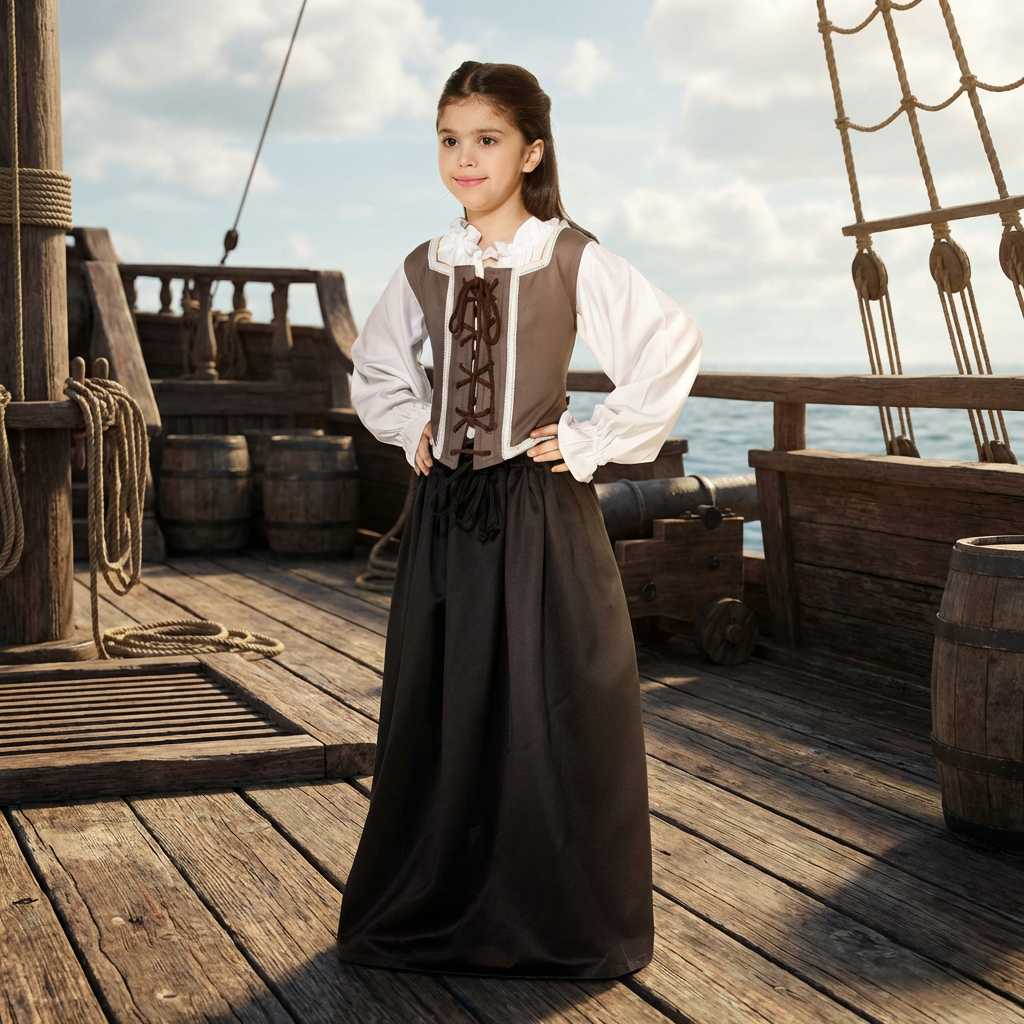 Girls Reversible Pirate Bodice