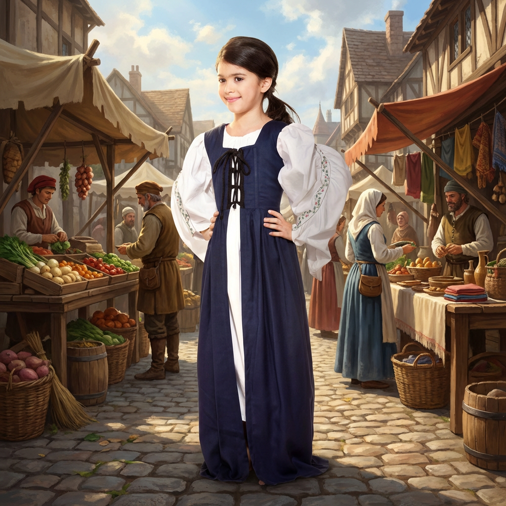 Girls Medieval Market Dress