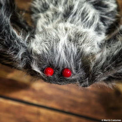 12 Ft. 5 1/2" Giant Poseable Furry Black Foam Spider Halloween Decoration