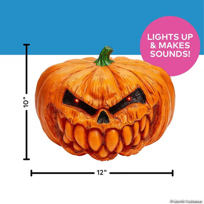 9" LIGHT UP AND SOUND SCARY PUMPKIN