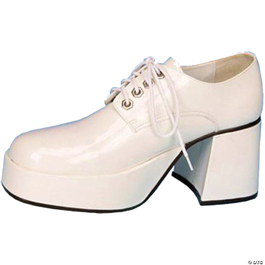 WHITE PLATFORM SHOES-SIZE 12/13