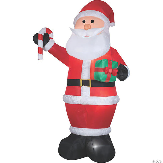 AIRBLOWN SANTA GIFT CANDY CANE