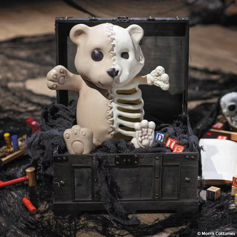LARGE HALF BONEZ TEDDY SKELETON