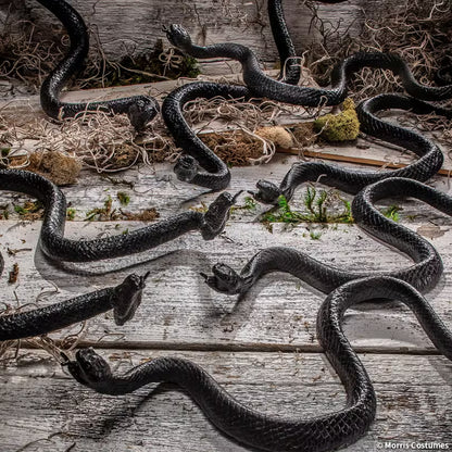 16" Bag of Black Plastic Snakes