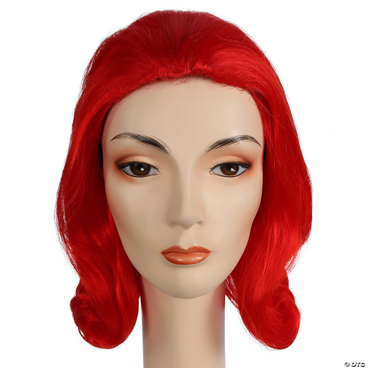 1960S PAGEBOY WIG-CLOWN RED