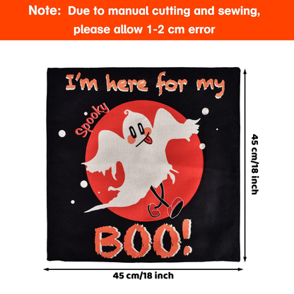 Fun Little Toys - 4 PCS Halloween Pillow Cover Sets 18x18 inch