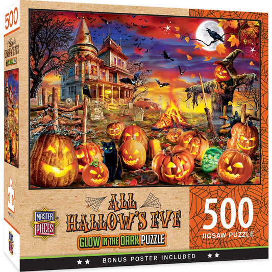 Masterpieces Puzzles - Glow in the Dark - All Hallow's Eve 500 Piece Puzzle
