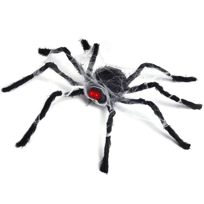 Fun Little Toys - 31 inch Halloween Animated Fuzzy Spiders with Spider Silk