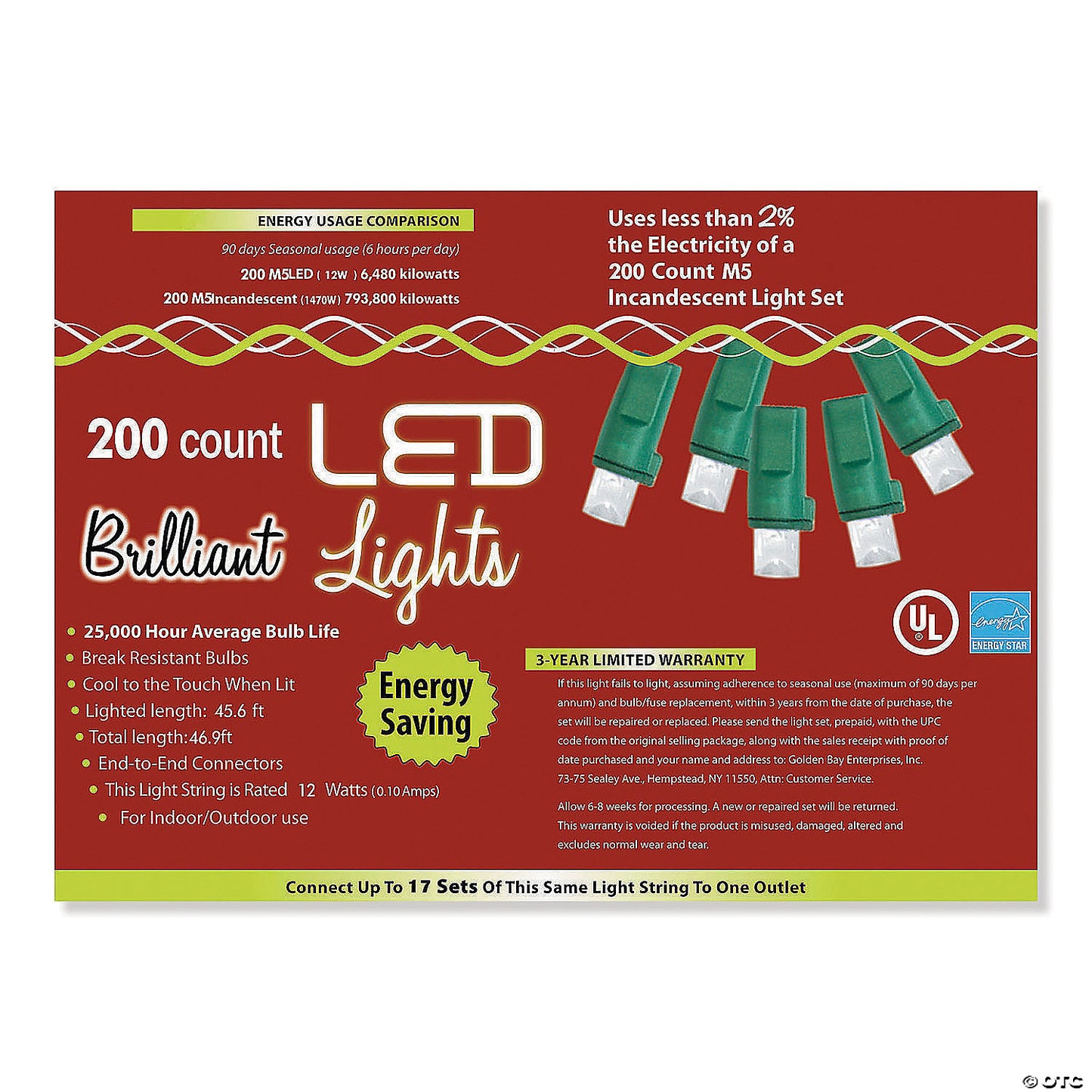 HOLIDAY LIGHTS 200L M5 PURE WT
