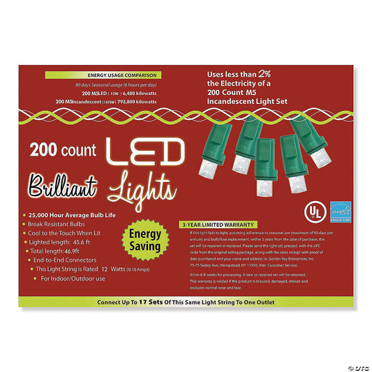 HOLIDAY LIGHTS 200L M5 PURE WT