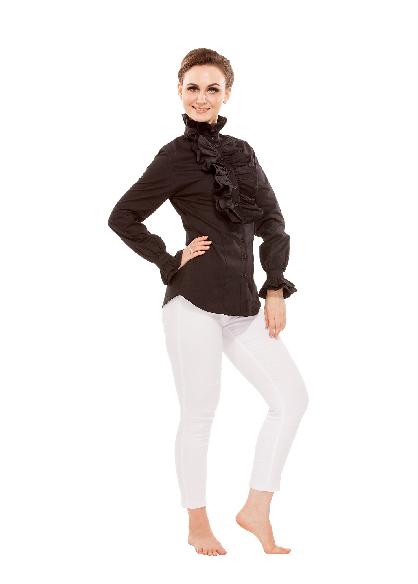 Zylphia Stand-up Collar Blouse