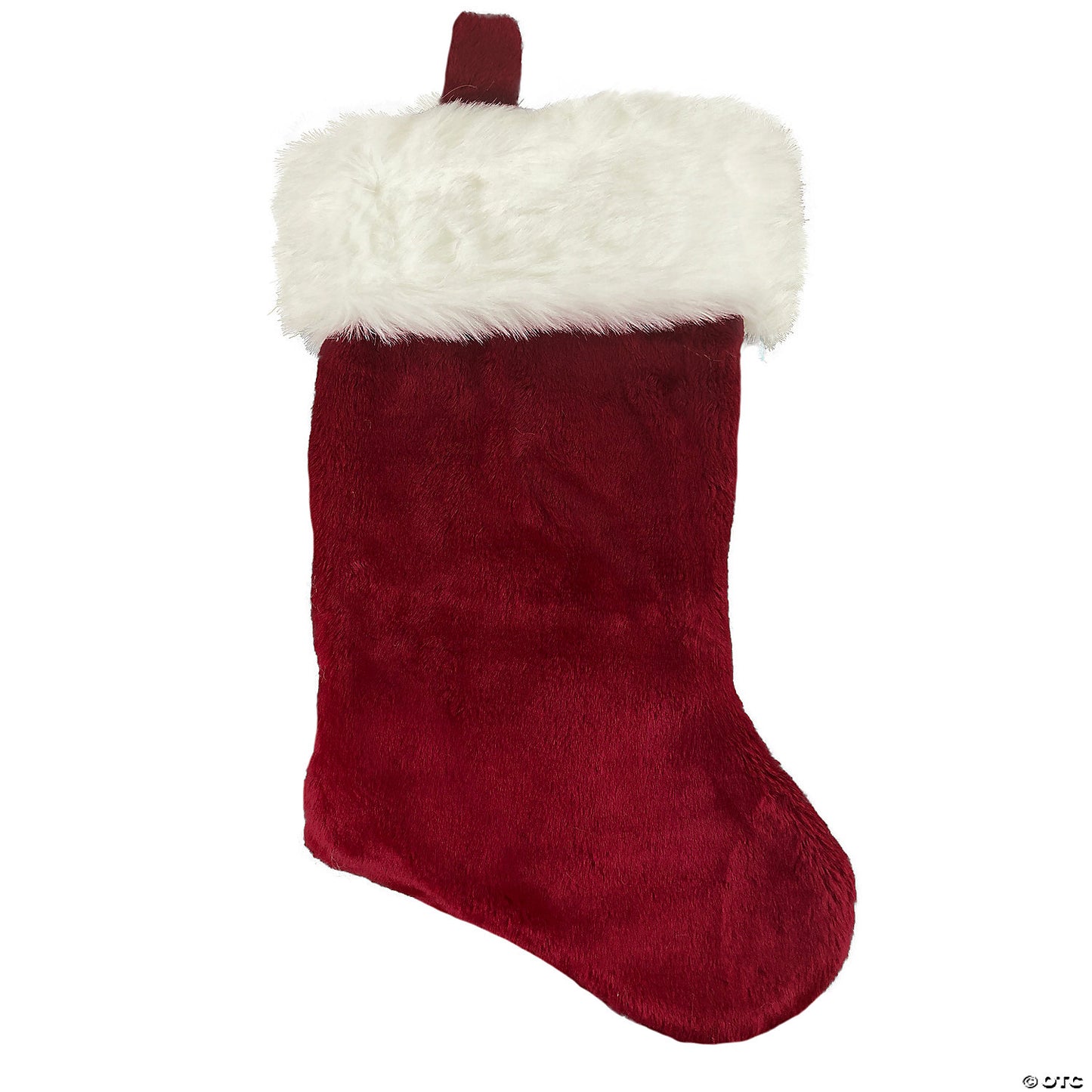SANTA STOCKING 21 IN BURGUNDY