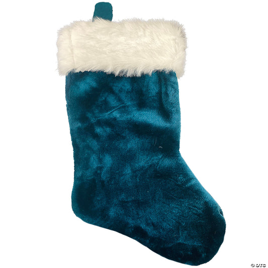SANTA STOCKING 21 IN BLUE