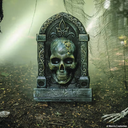 21 INCH TOMBSTONE W SKULL