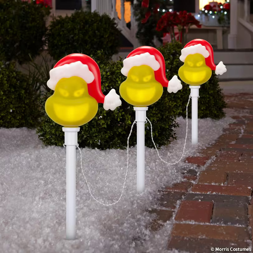 22" Lightshow® EmoteGlow™ Dr. Seuss™ The Grinch Pathway Yard Stakes