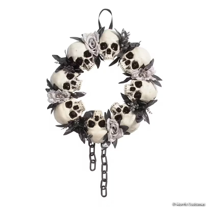 WREATH WITH SKULL