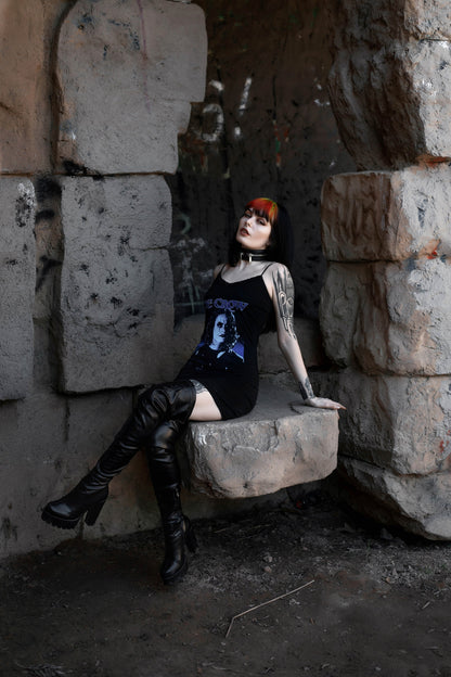 The Crow Lace Strap Dress