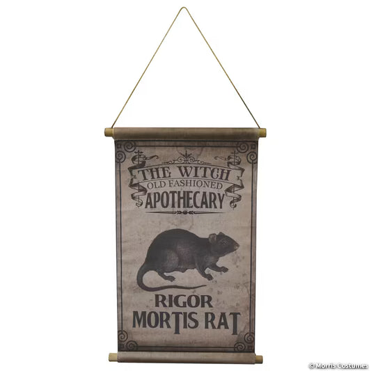 26" Rigor Mortis Rat Canvas Hanging Sign