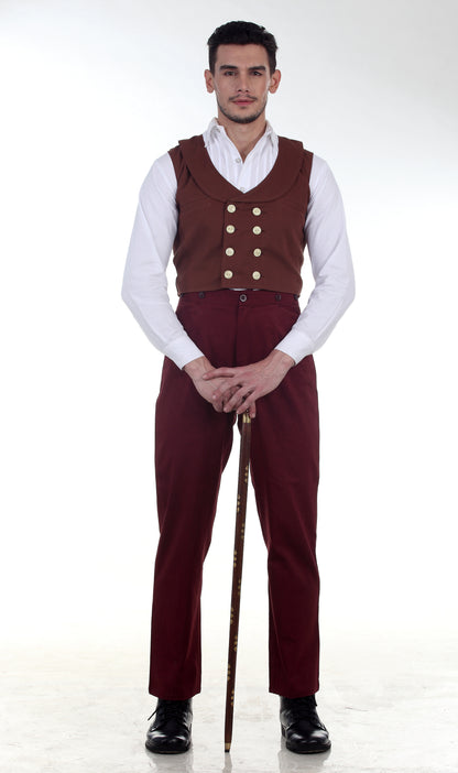 Canvas Classic Pants-Maroon