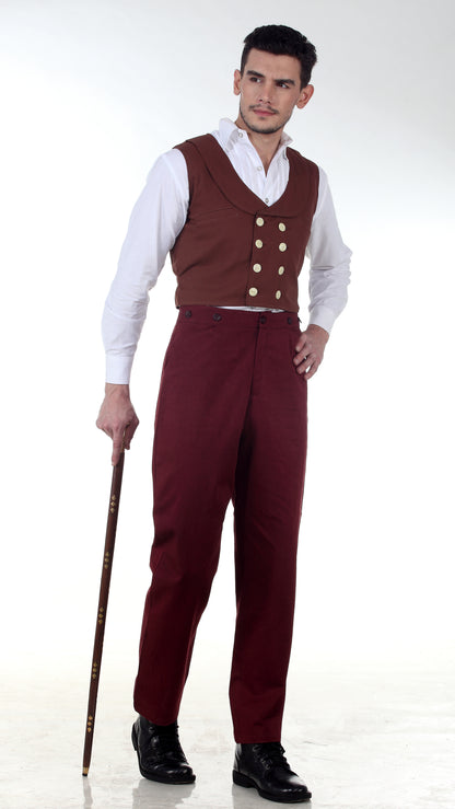 Canvas Classic Pants-Maroon