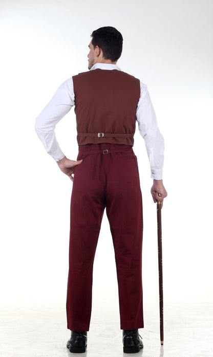 Canvas Classic Pants-Maroon