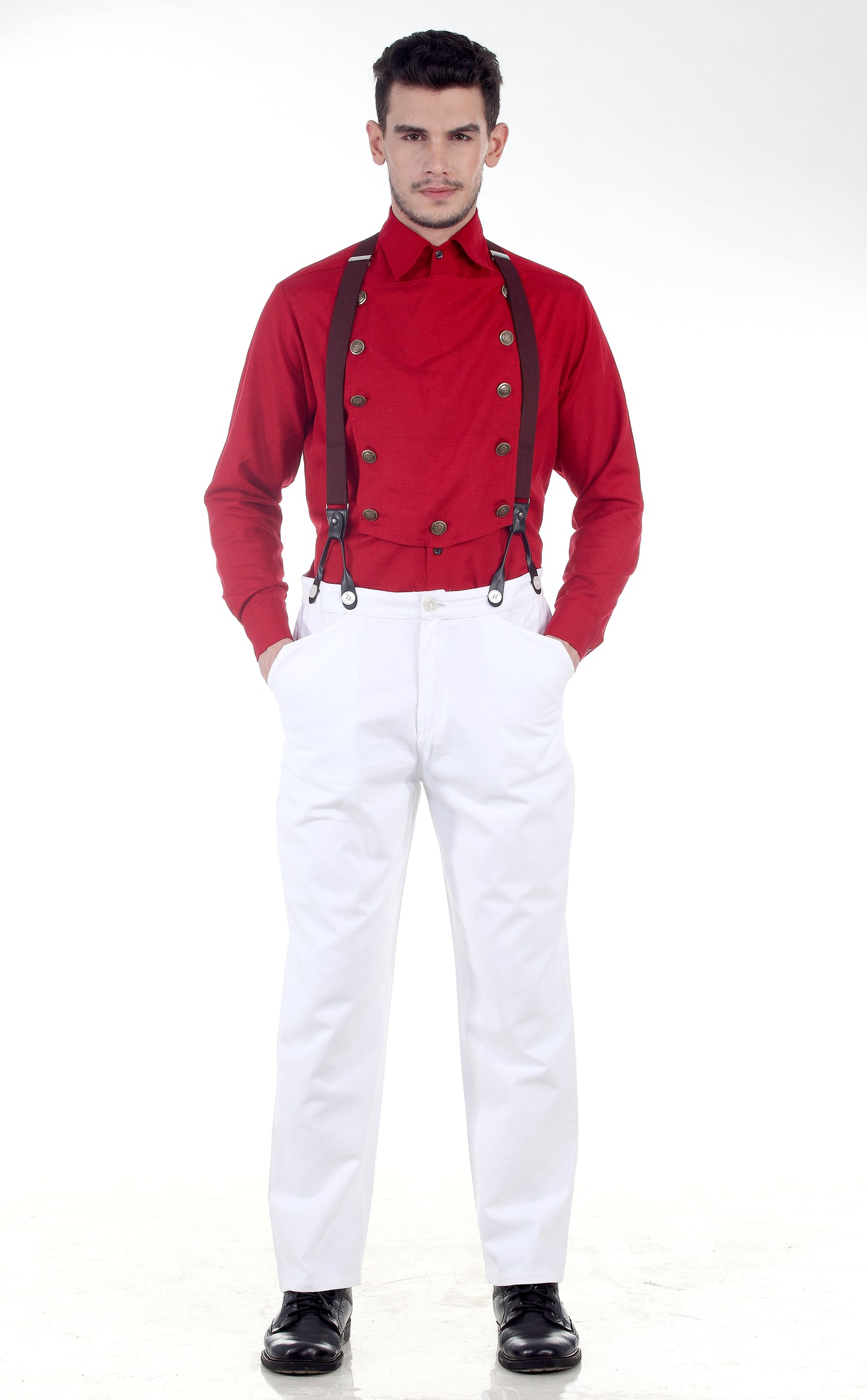 Steampunk Classic Pants-White