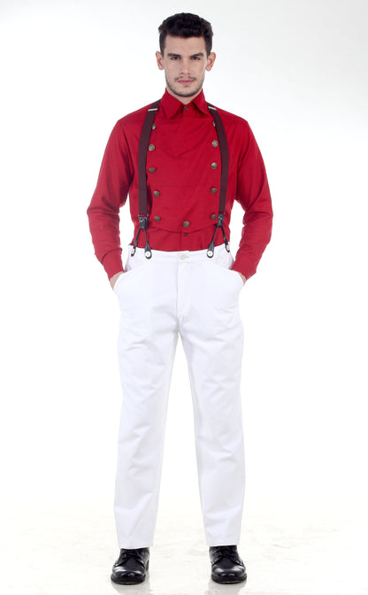 Steampunk Classic Pants-White