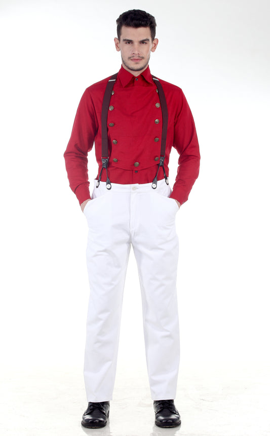 Steampunk Classic Pants-White