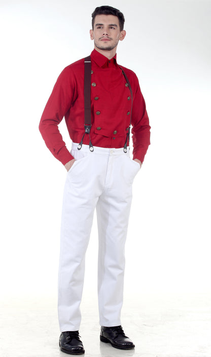 Steampunk Classic Pants-White