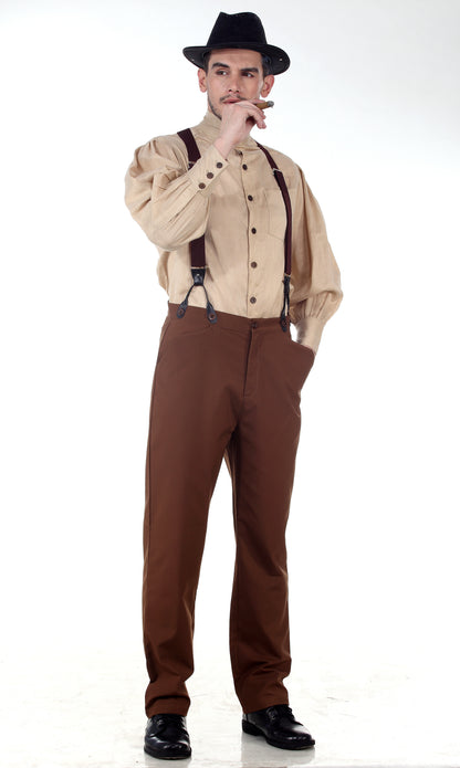 Classic Steampunk Pants-Brown