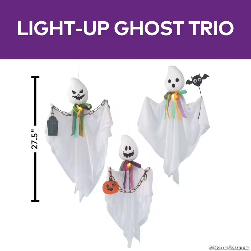 2.25 FT HANGING GHOST 3PCS