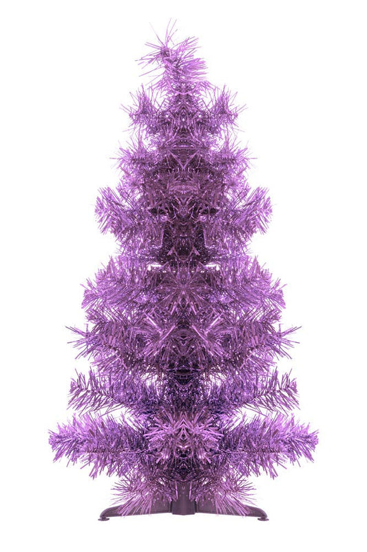 2' Purple Tabletop Christmas Tree