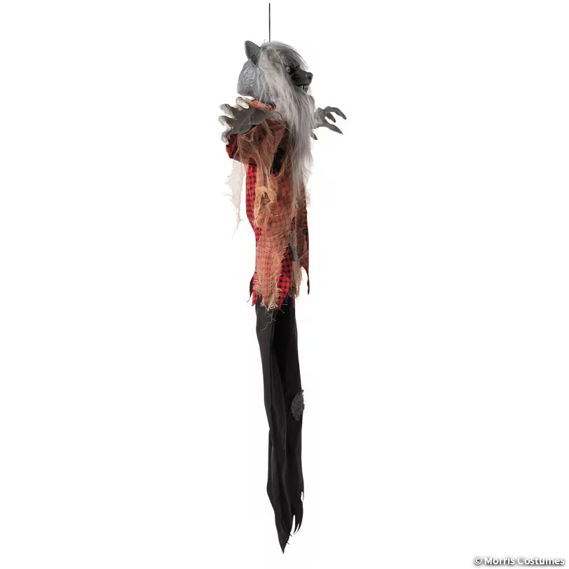 4 FT ANIMATED HANGING WOLF