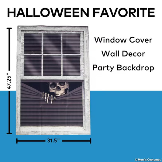 31 1/2" x 47 1/4" Peeking Skeleton Vinyl