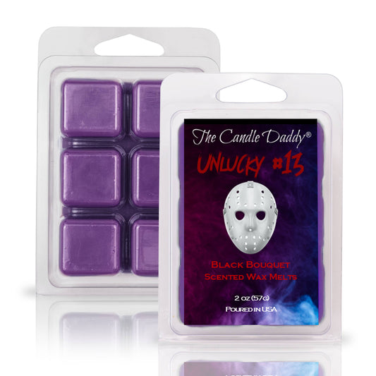 The Candle Daddy - UNLUCKY #13 - BLACK BOUQUET SCENTED HORROR MOVIE WAX MELT