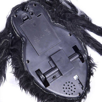 Fun Little Toys - 31 inch Halloween Animated Fuzzy Spiders with Spider Silk