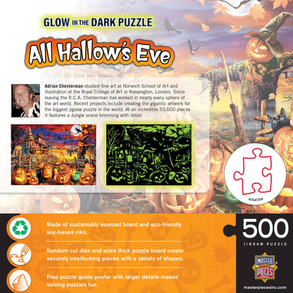 Masterpieces Puzzles - Glow in the Dark - All Hallow's Eve 500 Piece Puzzle