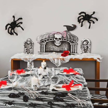 Fun Little Toys - 26 Pcs Halloween Graveyard Tombstone Decorations Set - Dr. Hyde's Laboratory