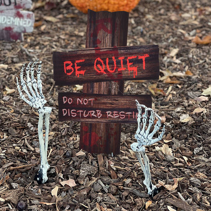 Fun Little Toys - 8pcs Halloween Yard Signs Bloody Hand - Dr. Hyde's Laboratory